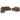 Set de canapele cu perne, 3 piese, maro, textil