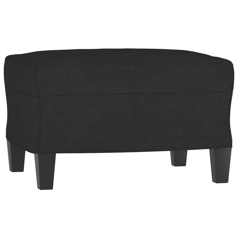 Set de canapele cu perne, 3 piese, negru, textil