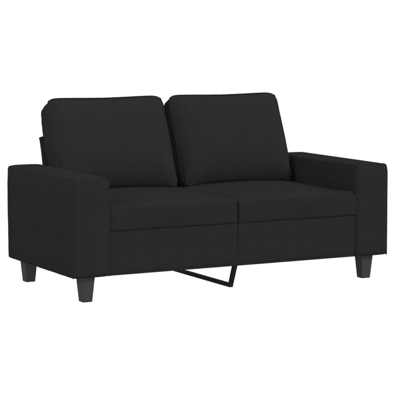 Set de canapele, 4 piese, negru, material textil