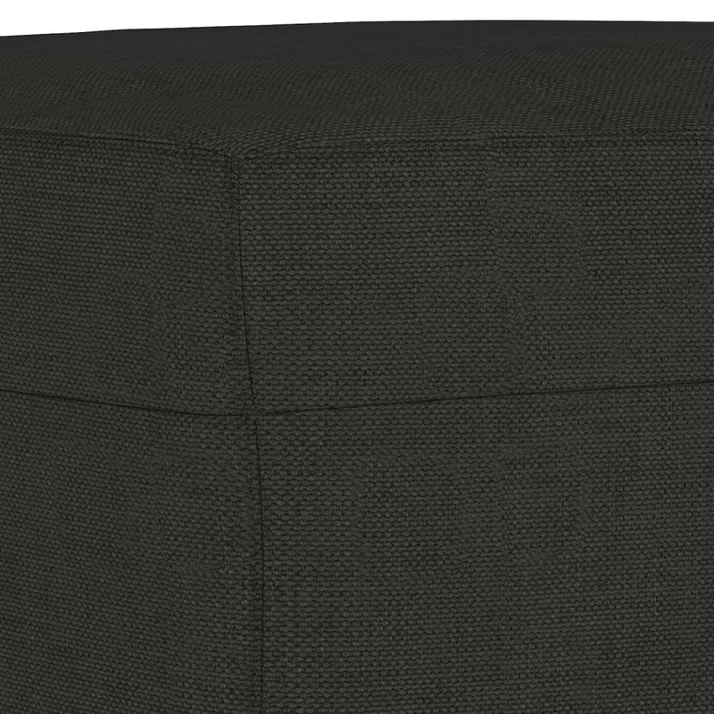 Set de canapele, 4 piese, negru, material textil