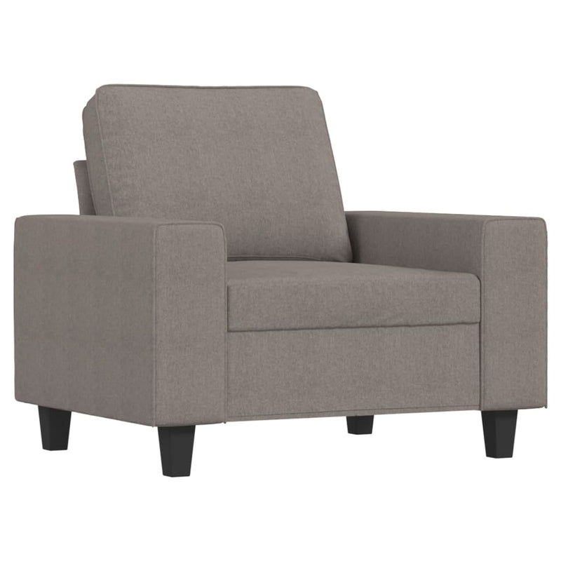 Set de canapele, 4 piese, gri taupe, textil