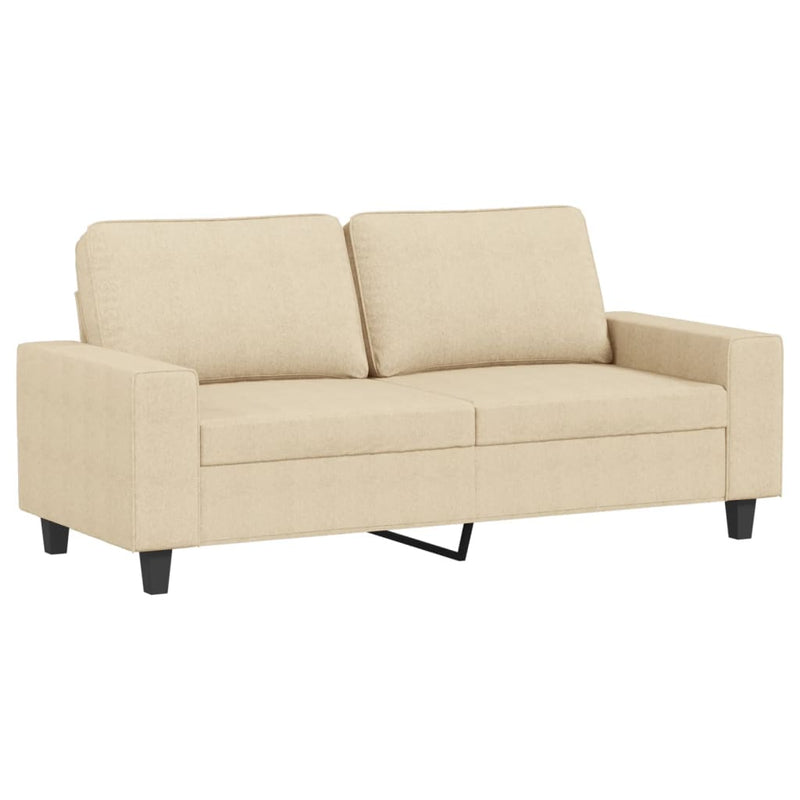 Set de canapele, 2 piese, crem, material textil