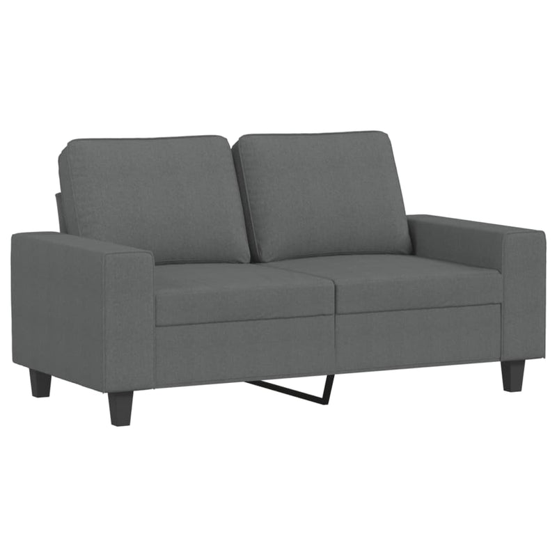 Set de canapele, 2 piese, gri închis, material textil