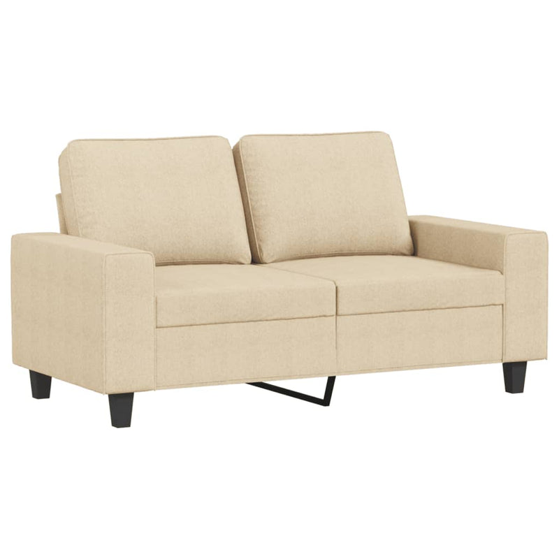 Set de canapele, 2 piese, crem, material textil