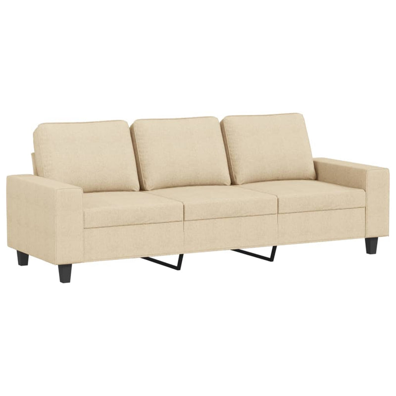 Set de canapele, 2 piese, crem, material textil