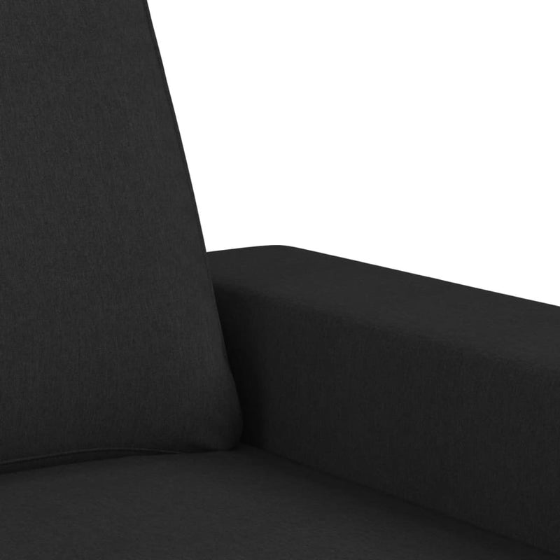 Set de canapele, 2 piese, negru, material textil