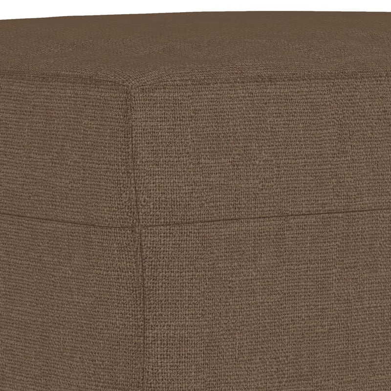 Set de canapele, 3 piese, maro, textil