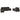 Set de canapele, 3 piese, negru, textil