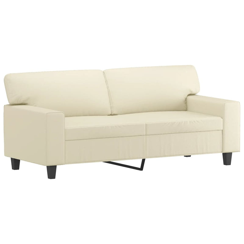 Set de canapele, 2 piese, crem, piele ecologică