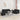 Set de canapele, 3 piese, negru, piele ecologică
