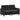 Set de canapele, 3 piese, negru, catifea