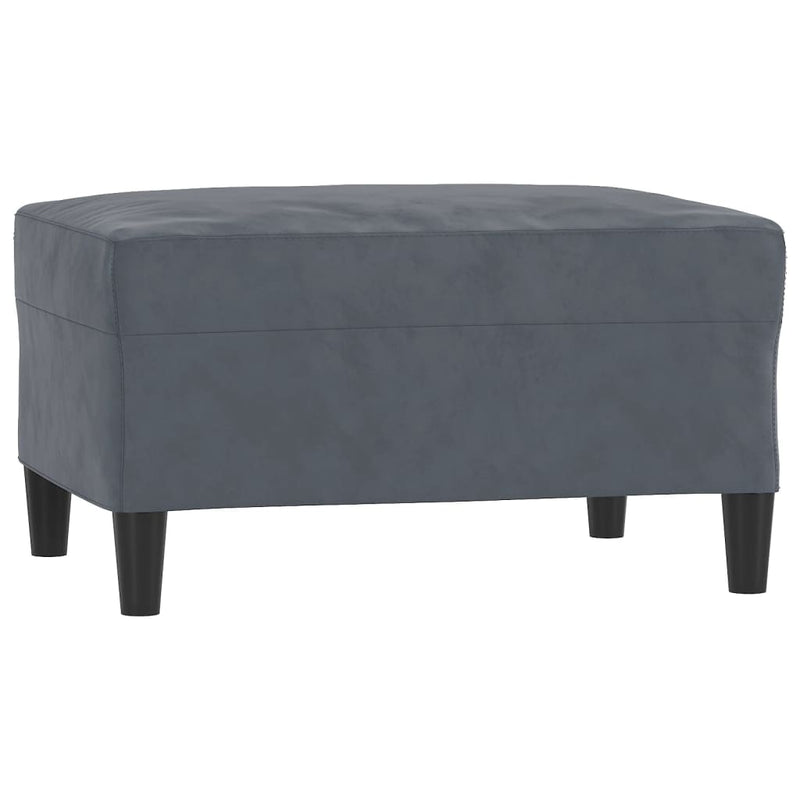 Set de canapele, 4 piese, gri închis, catifea