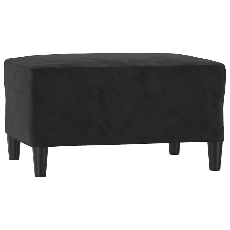 Set de canapele, 4 piese, negru, catifea