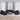Set de canapele, 4 piese, negru, catifea