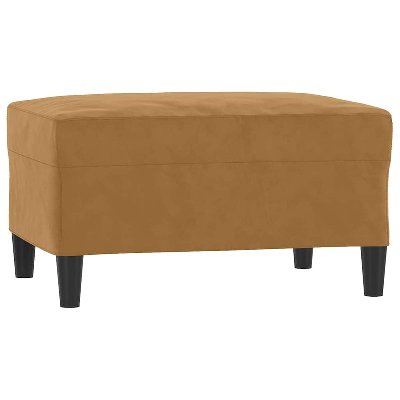 Set de canapele, 4 piese, maro, catifea