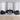 Set de canapele cu perne, 3 piese, negru, catifea