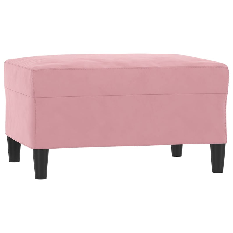 Set canapea cu perne, 4 piese, roz, catifea