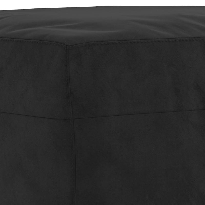 Set de canapele cu perne, 4 piese, negru, catifea