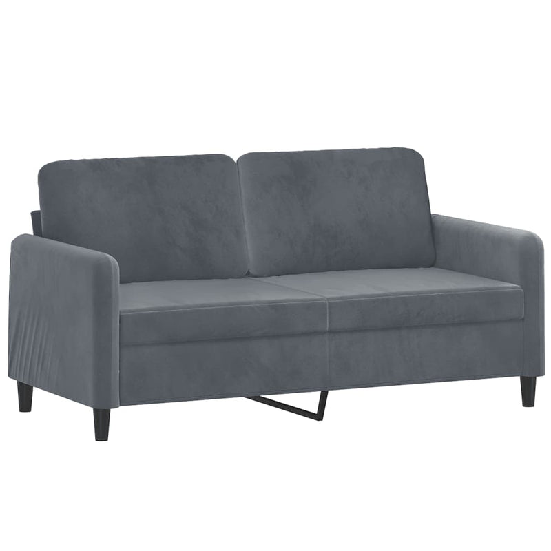 Set canapea, 2 piese, gri închis, catifea