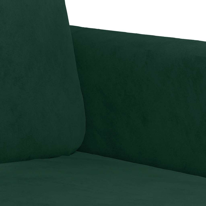 Set canapele, 2 piese, verde închis, catifea