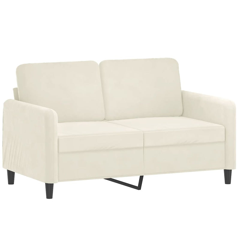 Set canapea 2 piese, crem, catifea
