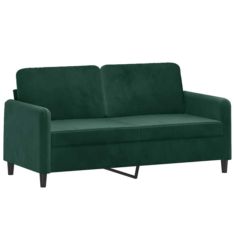 Set de canapele, 3 piese, verde închis, catifea