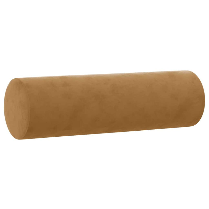 Set de canapele cu perne, 2 piese, maro, catifea