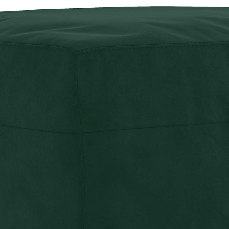 Set canapea cu perne, 3 piese, verde închis, catifea