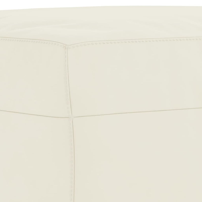 Set de canapele cu perne, 3 piese, crem, catifea