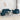 Set de canapele cu perne, 3 piese, albastru, catifea