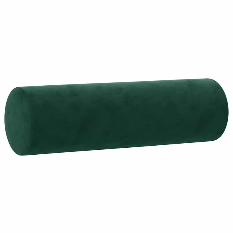 Set canapea cu perne, 2 piese, verde închis, catifea