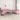 Set canapea cu perne, 3 piese, roz, catifea
