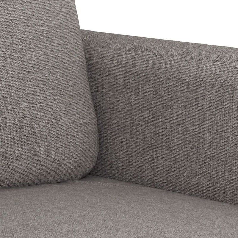 Set de canapea cu perne, 3 piese, gri taupe, material textil