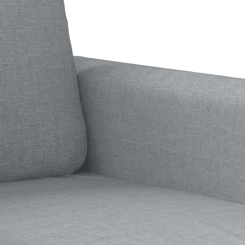 Set de canapele cu perne, 4 piese, gri deschis, textil