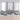 Set de canapele cu perne, 4 piese, gri deschis, textil