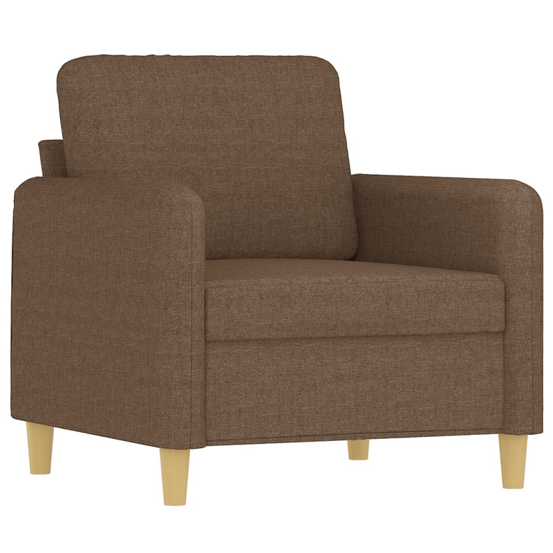 Set de canapele cu perne, 4 piese, maro, textil