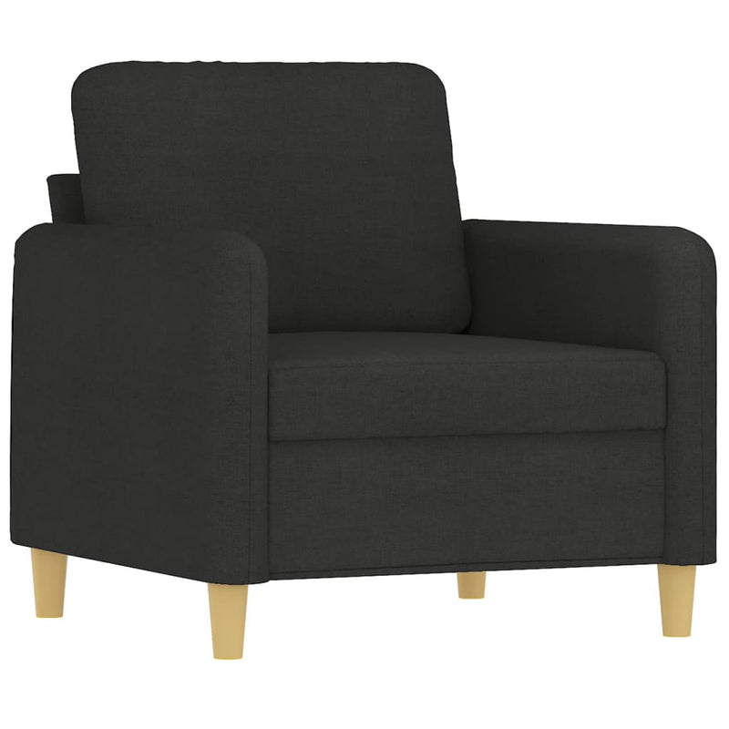 Set de canapele cu perne, 4 piese, negru, textil