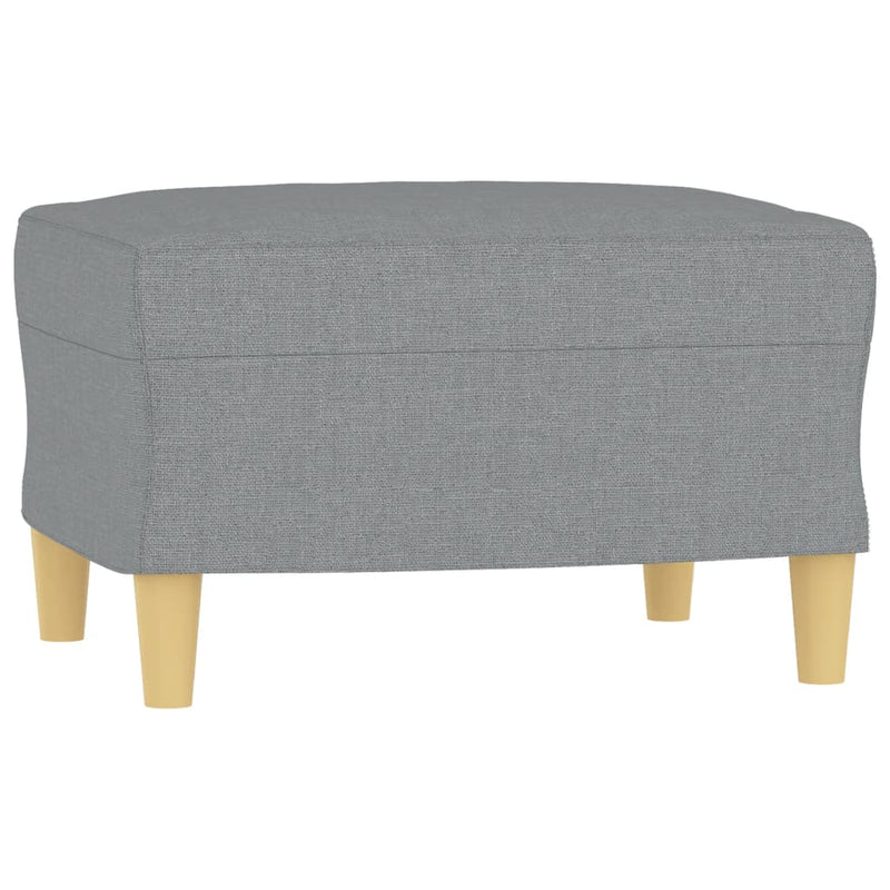 Set de canapele cu perne, 4 piese, gri deschis, material textil