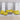 Set de canapele cu perne, 4 piese, galben deschis, textil