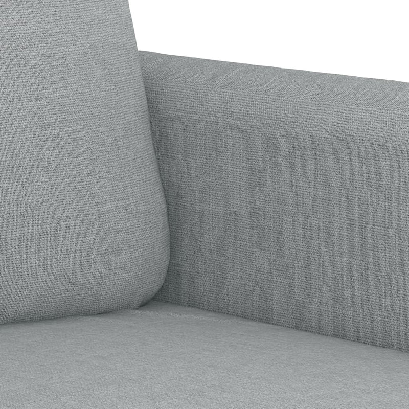 Set de canapele cu perne, 2 piese, gri deschis, textil