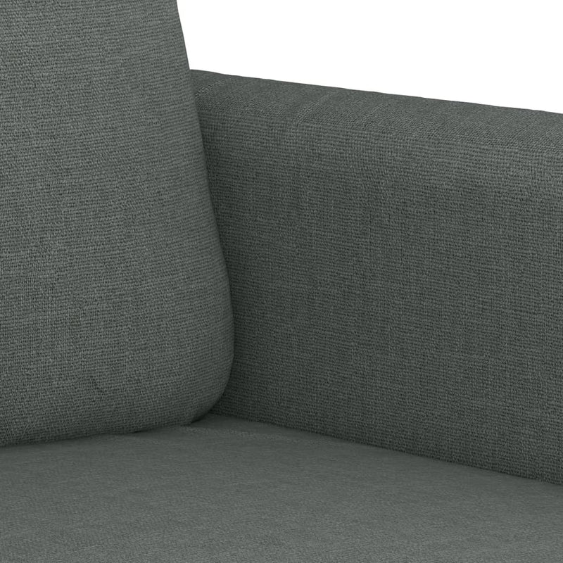 Set de canapele cu perne, 2 piese, gri închis, textil