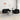 Set de canapele cu perne, 2 piese, negru, textil