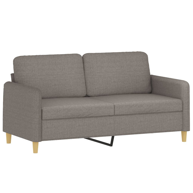Set de canapea cu perne, 3 piese, gri taupe, material textil