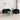 Set de canapele cu perne, 2 piese, negru, material textil