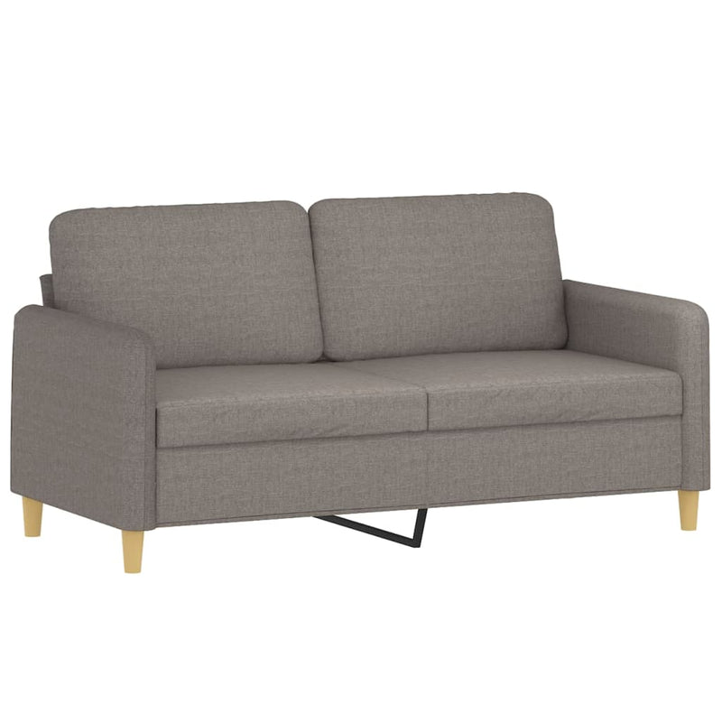 Set de canapele cu perne, 2 piese, gri taupe, textil