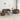 Set de canapele cu perne, 3 piese, maro, textil