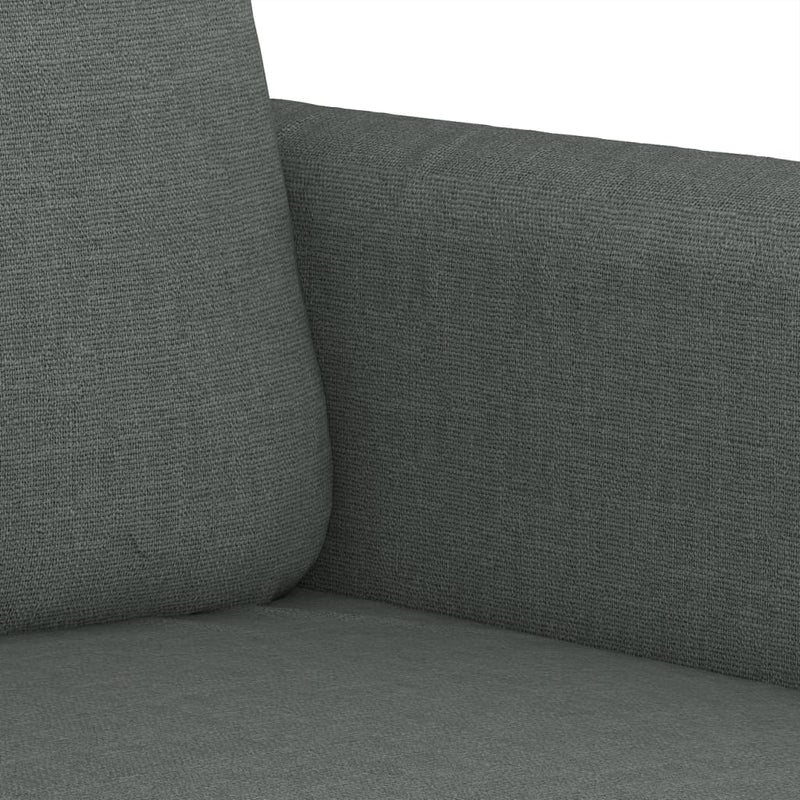 Set de canapele cu perne, 2 piese, gri închis, textil