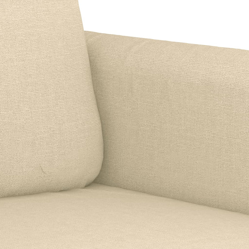 Set de canapele cu perne, 2 piese, crem, textil