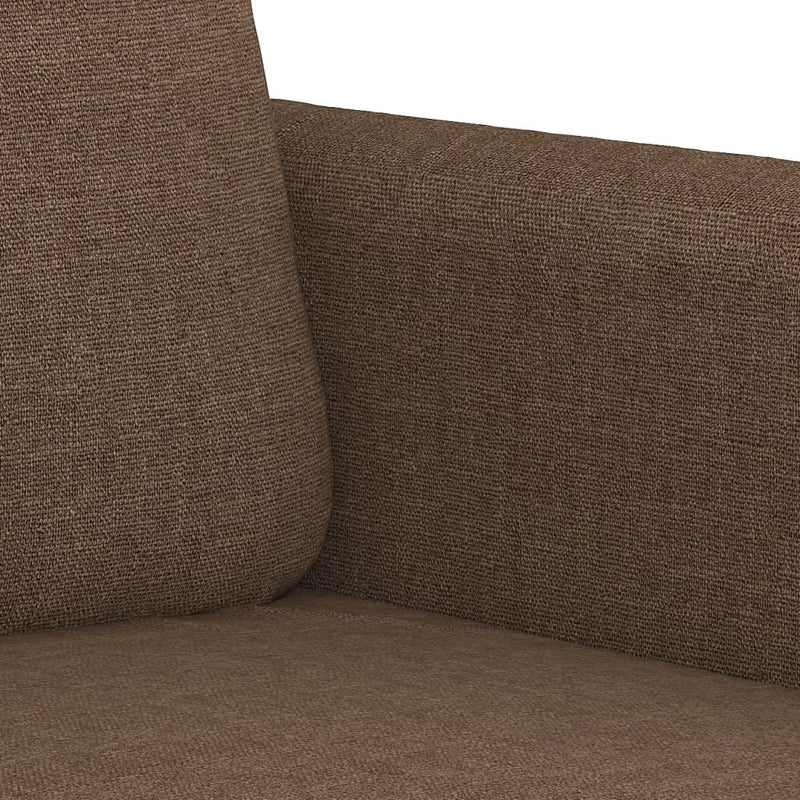 Set de canapele cu perne, 2 piese, maro, textil