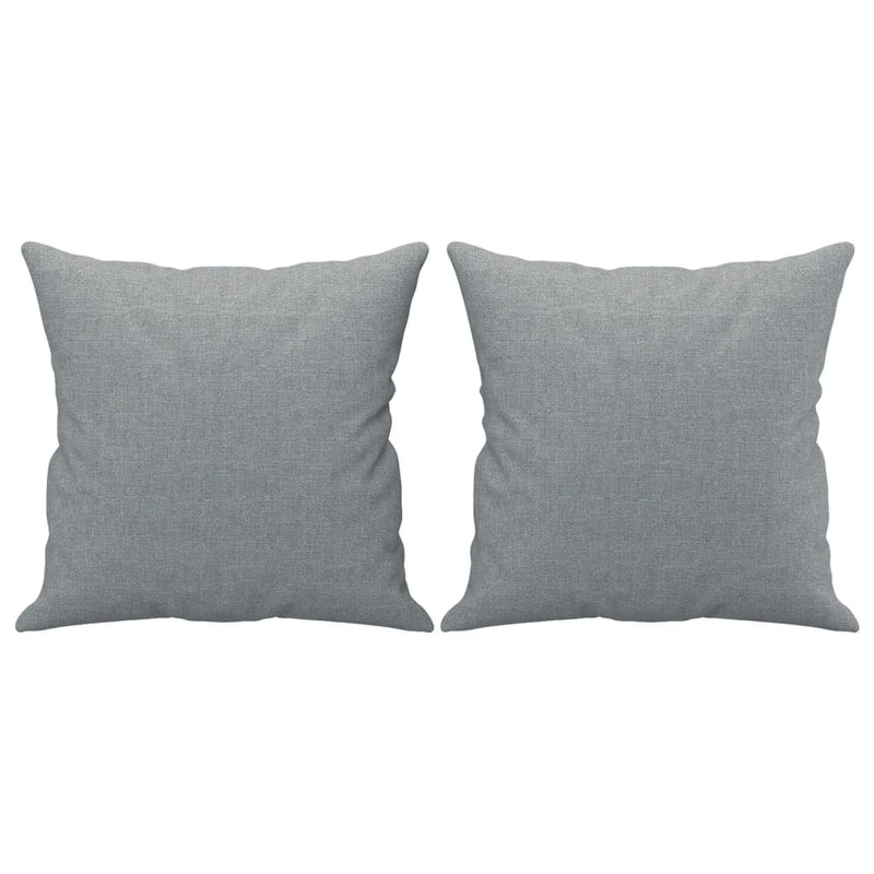 Set de canapele cu perne, 2 piese, gri deschis, material textil